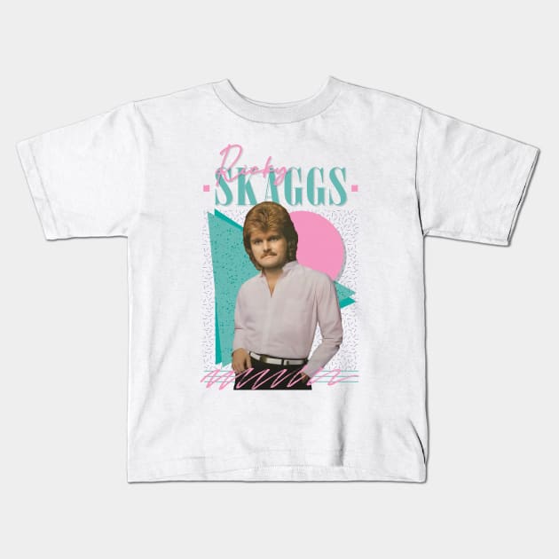 Ricky Skaggs \/\/\ Retro Style Fan Design Kids T-Shirt by DankFutura